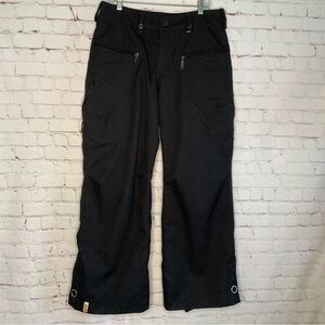 Bonfire‎ Women's Medium Aura Snowboard Pants Black Striped
